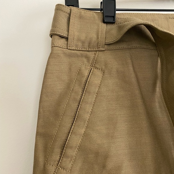 Loft NWT Sateen Utility Skirt Olive Green Belted - Picture 4 of 10